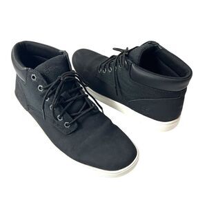 Timberland Black Leather Sneaker Ankle High Men's 9 Lace Up Comfort Casual Shoes